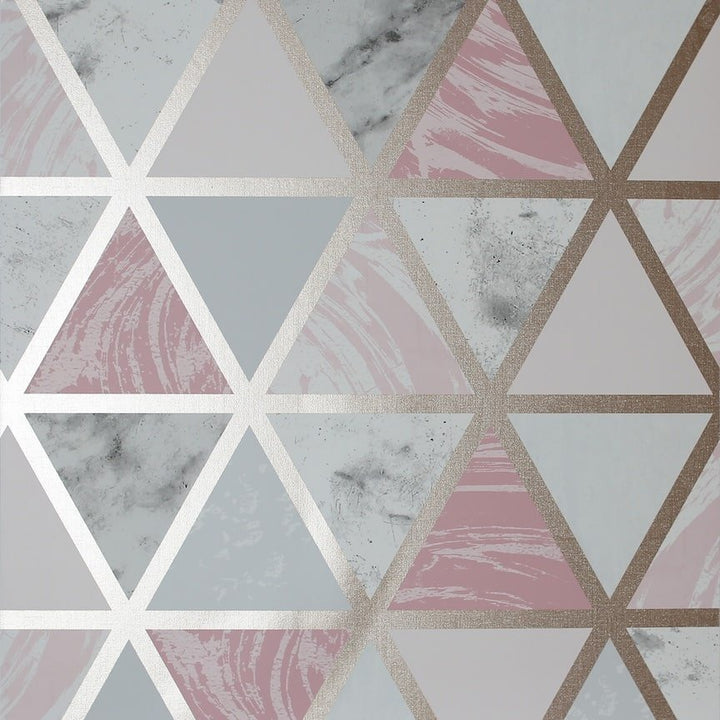 692205 - Arthouse - Arthouse Marble Geo Pink Multi Wallpaper - Decor Warehouse