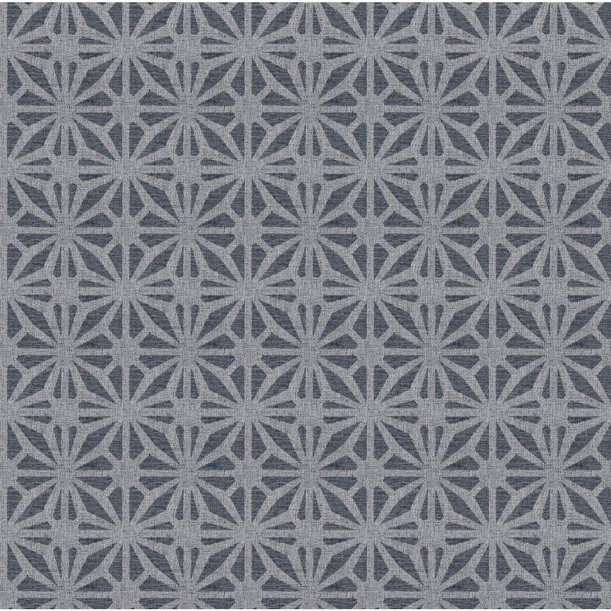 100113AH - Arthouse - Arthouse Moorish Mosaic Navy / Silver Wallpaper - Decor Warehouse