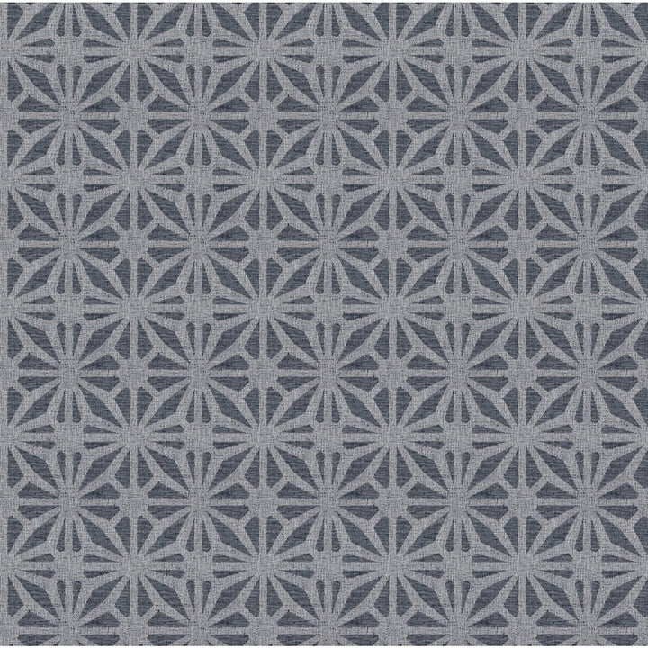 100113AH - Arthouse - Arthouse Moorish Mosaic Navy / Silver Wallpaper - Decor Warehouse