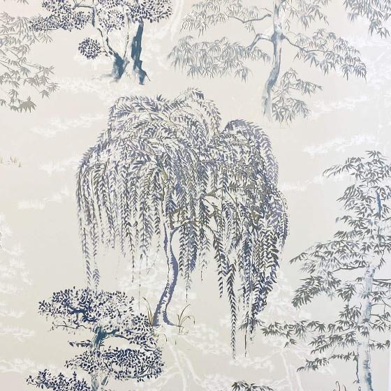 909809 - Arthouse - Arthouse Oriental Garden Soft Blue Wallpaper - Decor Warehouse