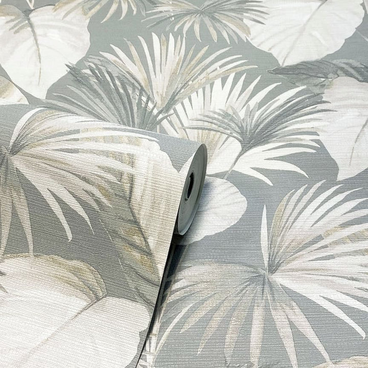 298606 - Arthouse - Arthouse Palm Grove Grey Wallpaper - Decor Warehouse