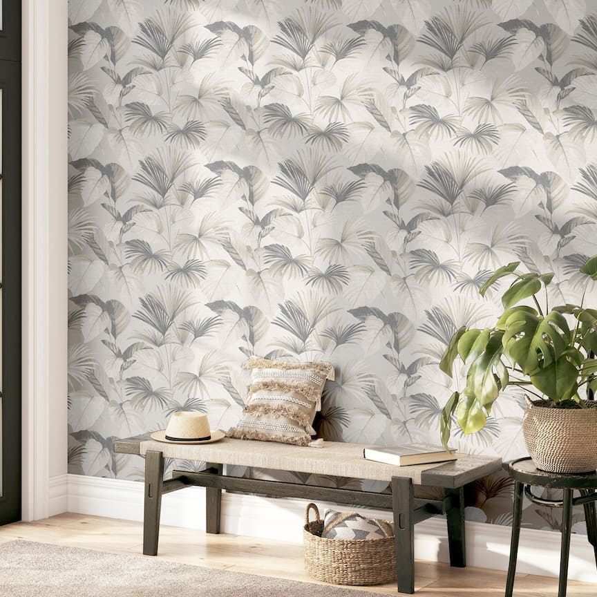 298605 - Arthouse - Arthouse Palm Grove Natural Wallpaper - Decor Warehouse