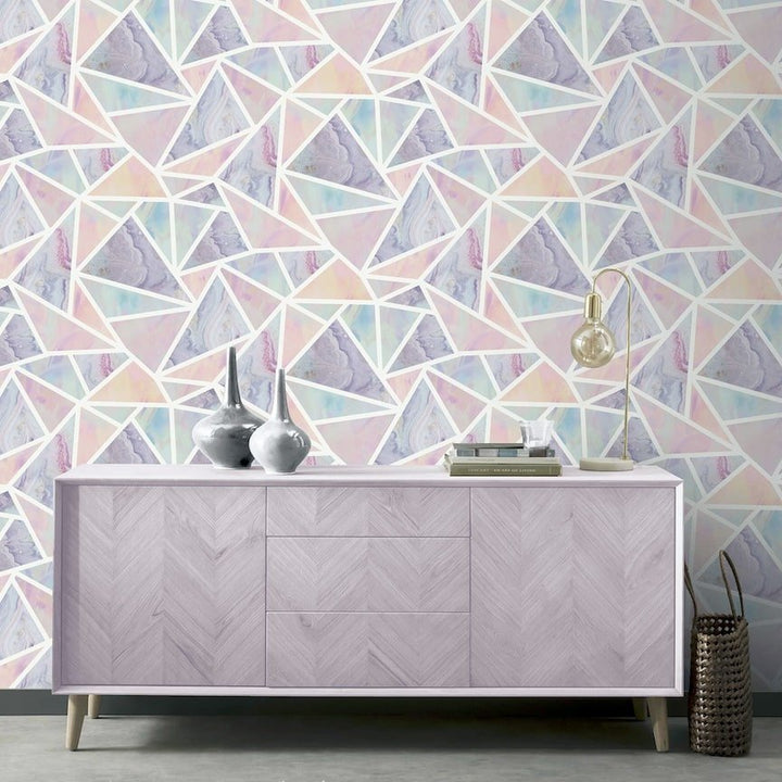 296002 - Arthouse - Arthouse Pastel Geo Multi Wallpaper - Decor Warehouse