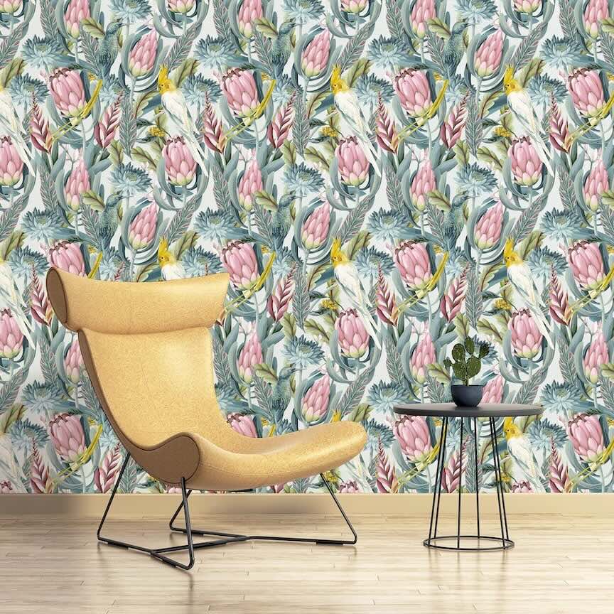 297905 - Arthouse - Arthouse Rainforest Escape Green Pink Wallpaper - Decor Warehouse