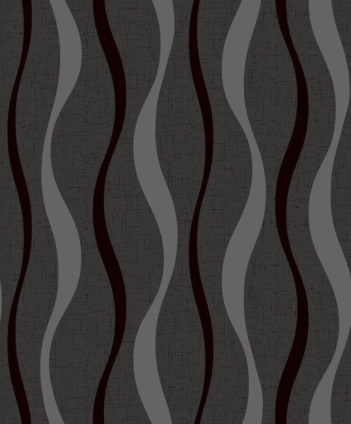 924502 - Arthouse - Arthouse Ribbon Geo Black Wallpaper - Decor Warehouse