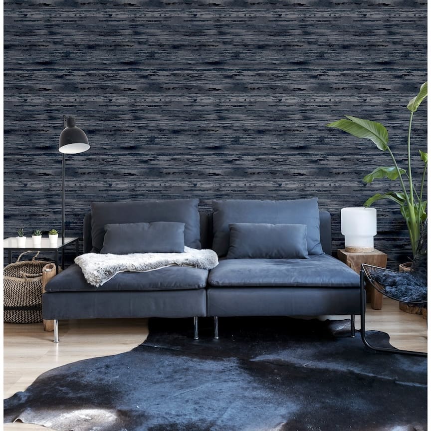 297700 - Arthouse - Arthouse Sahara Denim Blue Wallpaper - Decor Warehouse