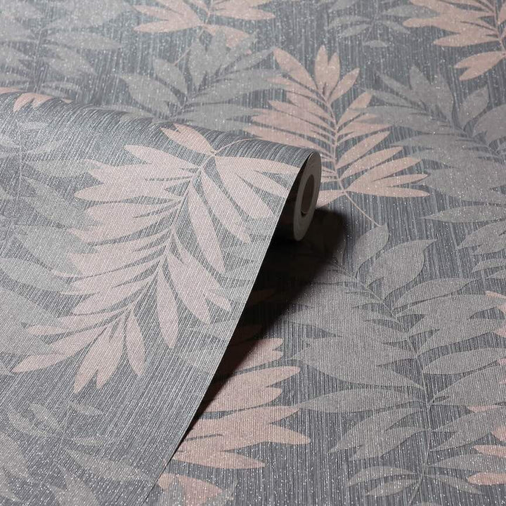 296200 - Arthouse - Arthouse Stardust Palm Pink/Grey Wallpaper - Decor Warehouse