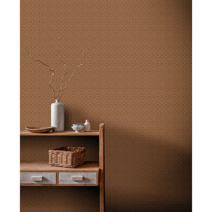 100117AH - Arthouse - Arthouse Symmetrical Chic Copper and Gold Wallpaper - Decor Warehouse