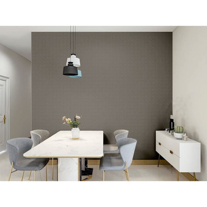 100114AH - Arthouse - Arthouse Symmetrical Chic Slate and Silver Wallpaper - Decor Warehouse