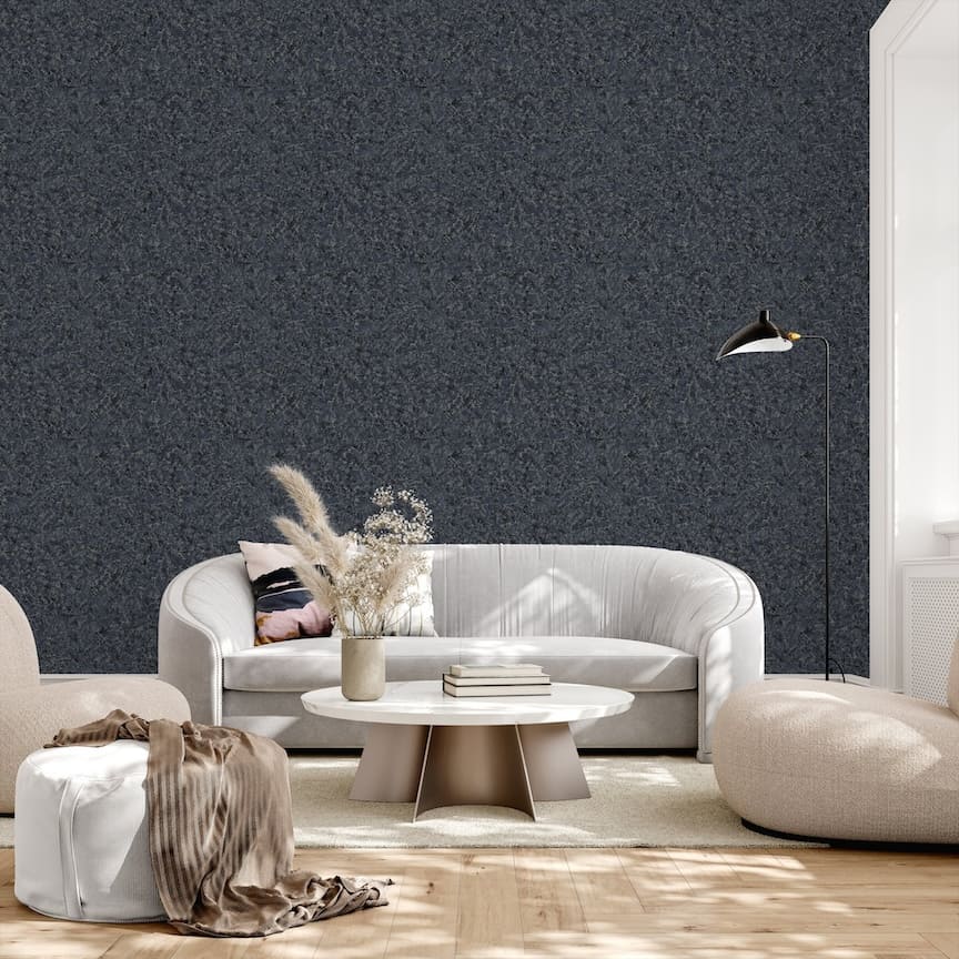 100100AH - Arthouse - Arthouse Textured Marble Navy / Silver Wallpaper - Decor Warehouse