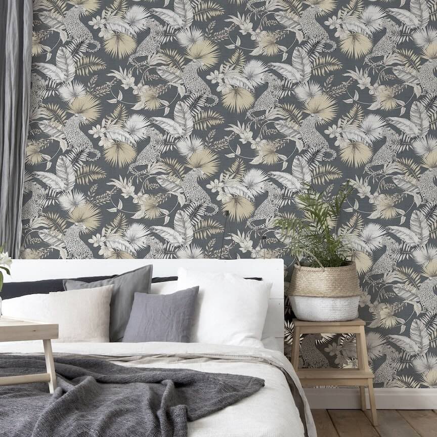 909408 - Arthouse - Arthouse Tropical Leopard Neutral Wallpaper - Decor Warehouse