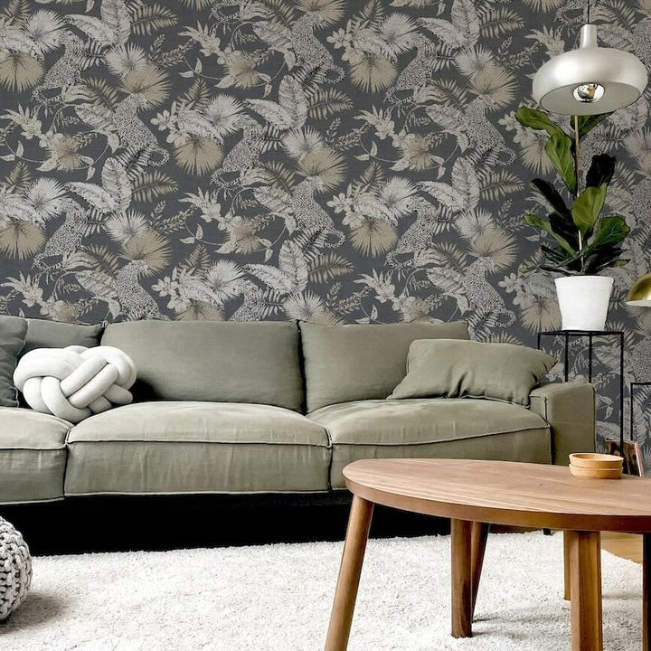 909408 - Arthouse - Arthouse Tropical Leopard Neutral Wallpaper - Decor Warehouse