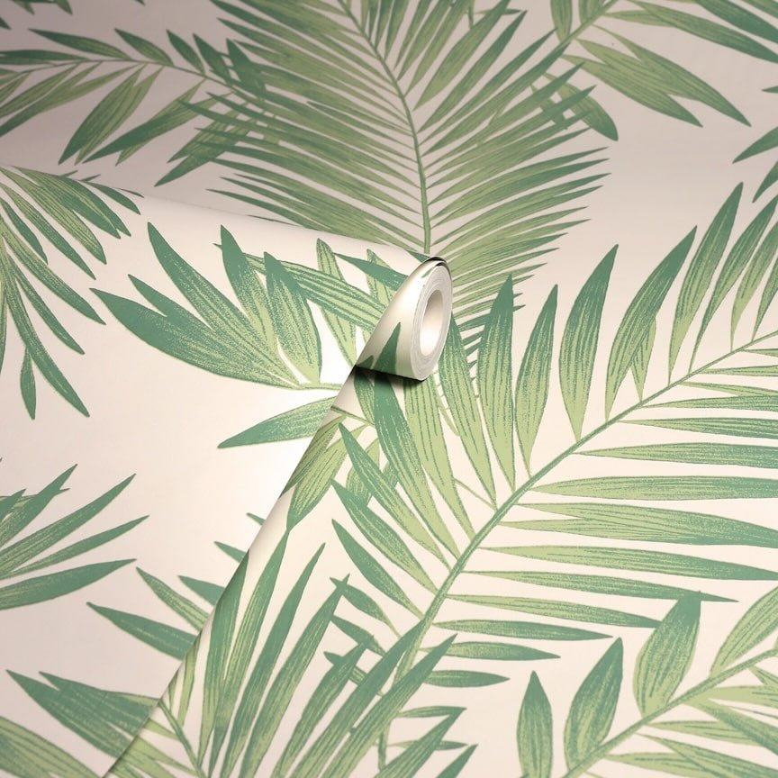 E906802 - Arthouse - Arthouse Tropical Palm Green Wallpaper - Decor Warehouse