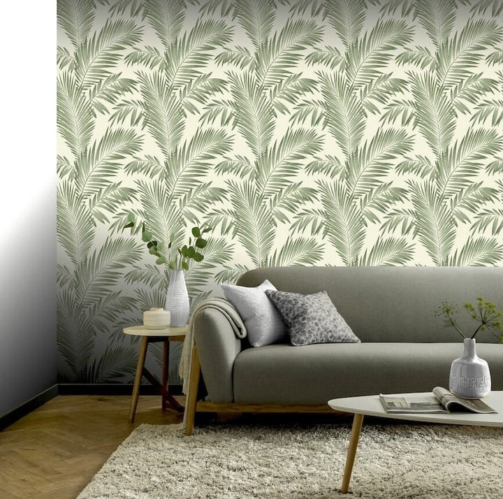 E906802 - Arthouse - Arthouse Tropical Palm Green Wallpaper - Decor Warehouse