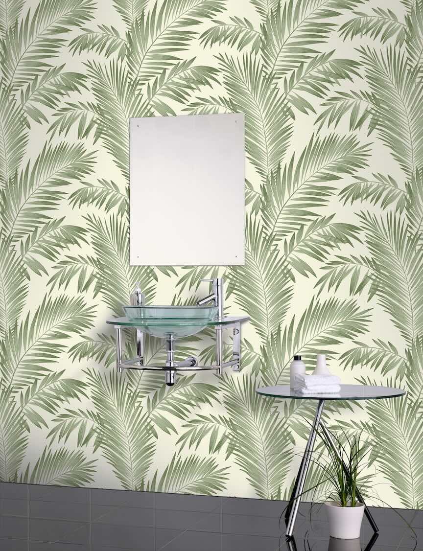 E906802 - Arthouse - Arthouse Tropical Palm Green Wallpaper - Decor Warehouse