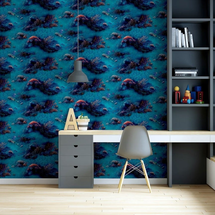 923808 - Arthouse - Arthouse Under The Sea Blue Wallpaper - Decor Warehouse