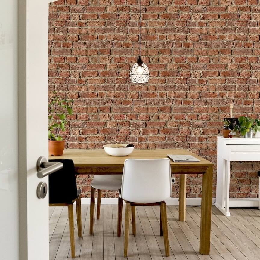 696600 - Arthouse - Arthouse Urban Brick Red Wallpaper - Decor Warehouse