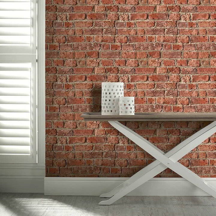 696600 - Arthouse - Arthouse Urban Brick Red Wallpaper - Decor Warehouse