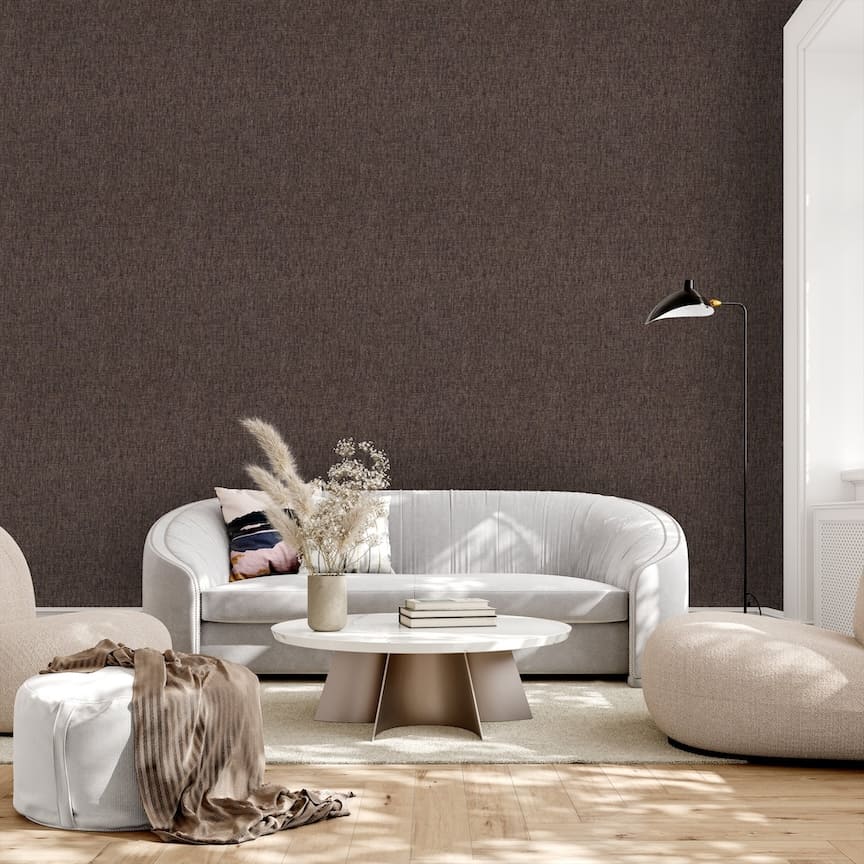 100123AH - Arthouse - Arthouse Urban Weave Chocolate Brown Wallpaper - Decor Warehouse