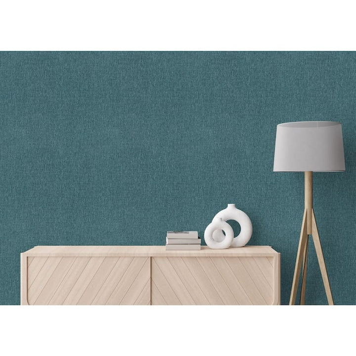 100125AH - Arthouse - Arthouse Urban Weave Deep Teal Wallpaper - Decor Warehouse