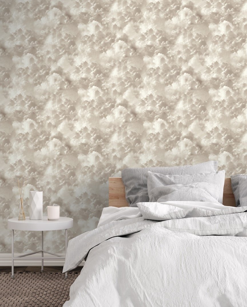 100189AH - Arthouse - Arthouse Vanilla Skies Neutral Wallpaper - Decor Warehouse