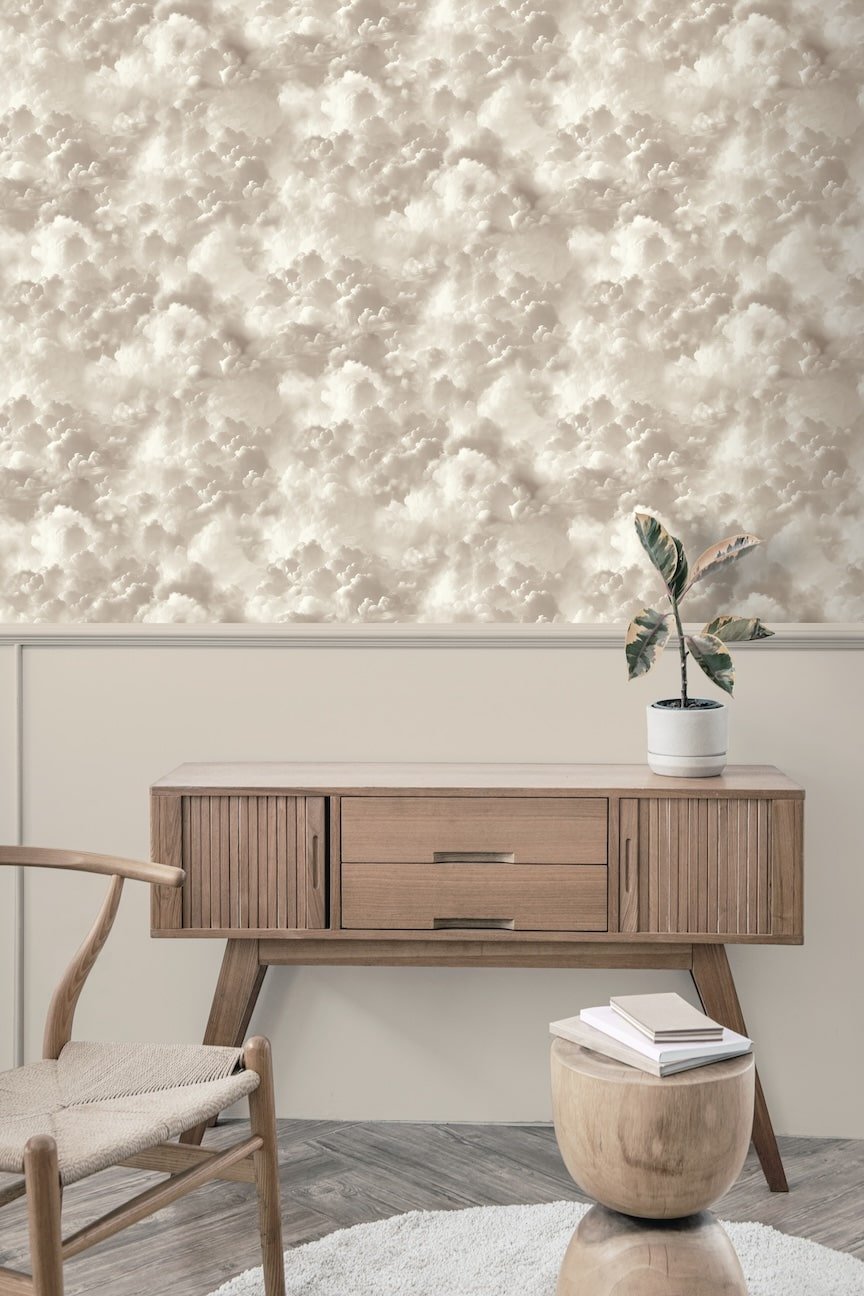 100189AH - Arthouse - Arthouse Vanilla Skies Neutral Wallpaper - Decor Warehouse