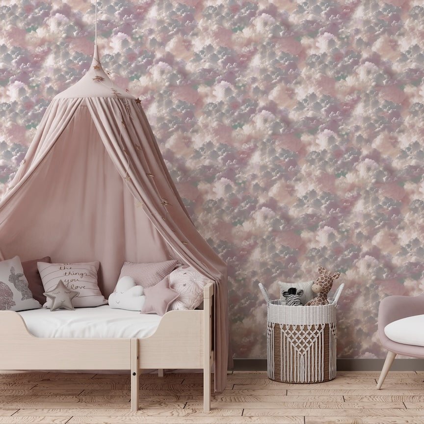 924508 - Arthouse - Arthouse Vanilla Skies Pink Wallpaper - Decor Warehouse