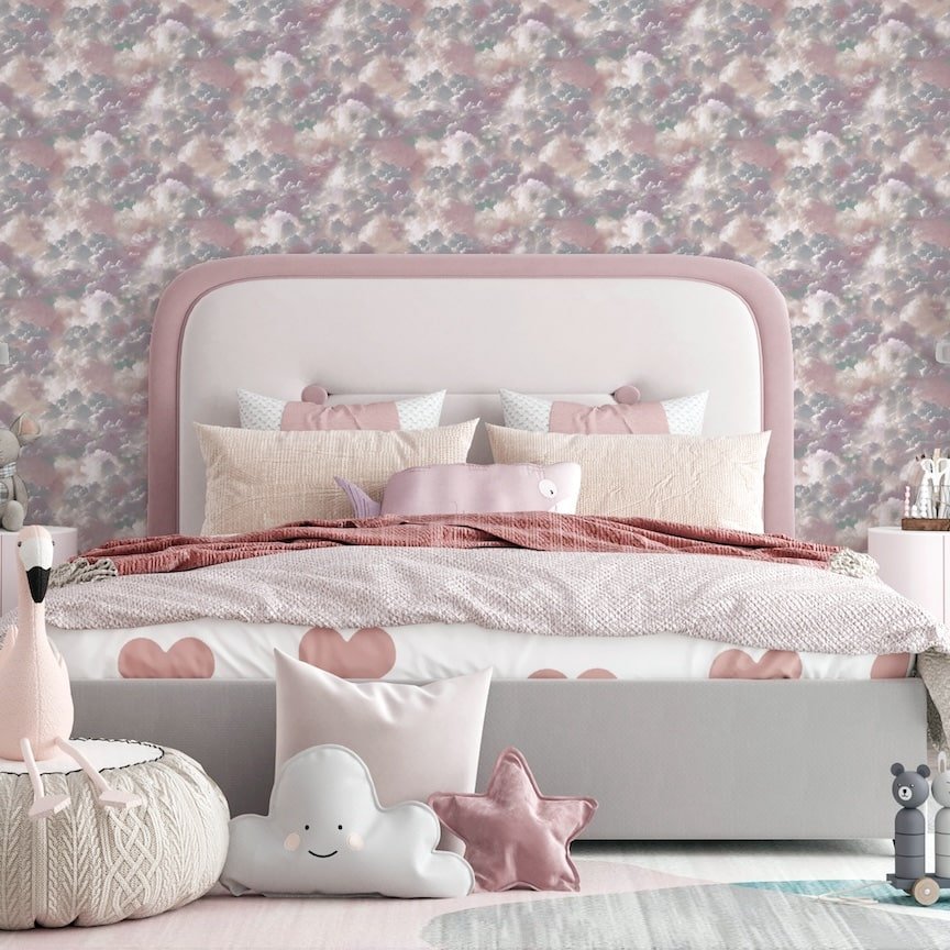 924508 - Arthouse - Arthouse Vanilla Skies Pink Wallpaper - Decor Warehouse