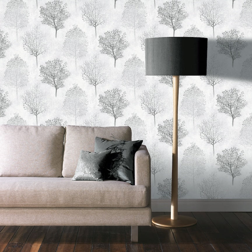 256701 - Arthouse - Arthouse Wonderland Mono Wallpaper - Decor Warehouse