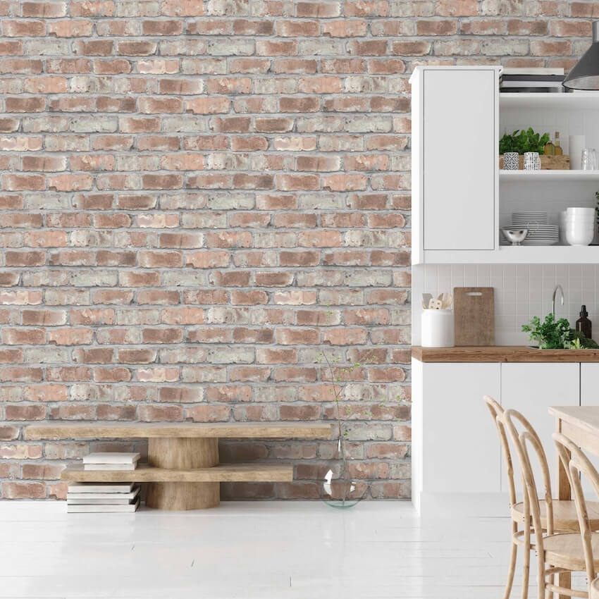 WM-145-Woodchip & Magnolia-Beeston Grove Brick Wallpaper-Decor Warehouse