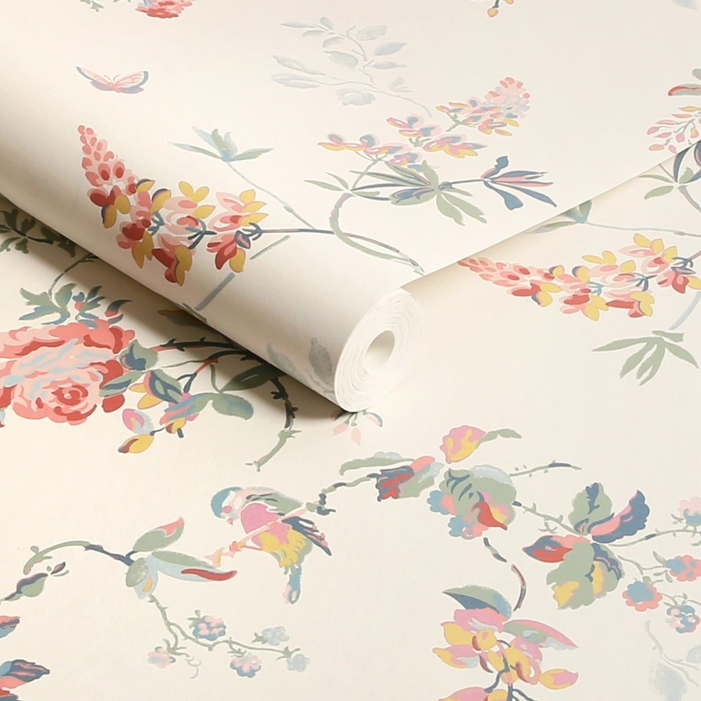 125503 - Cath Kidston - Cath Kidston Birds & Roses Spring Wallpaper - Decor Warehouse