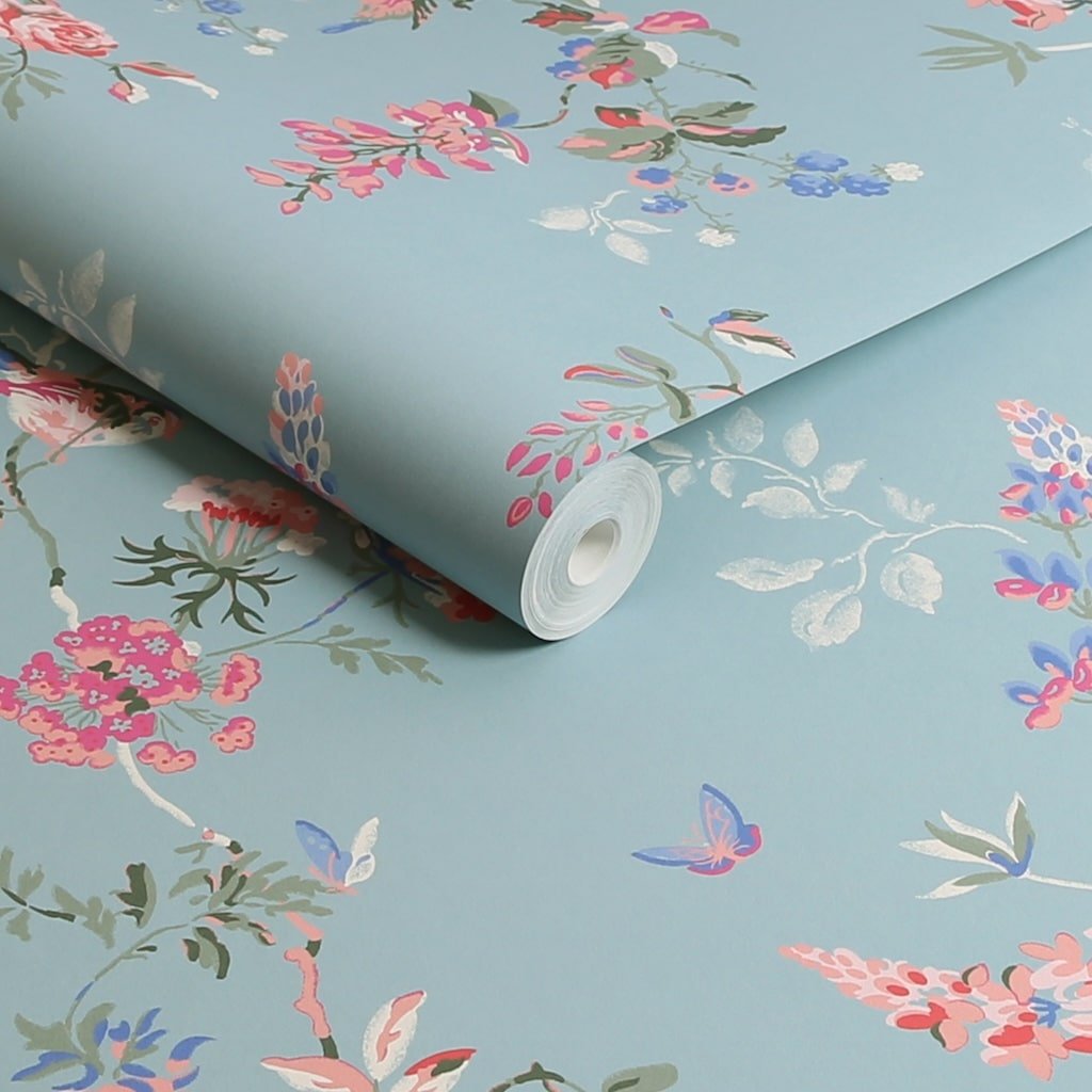 125504 - Cath Kidston - Cath Kidston Birds & Roses Summer Wallpaper - Decor Warehouse