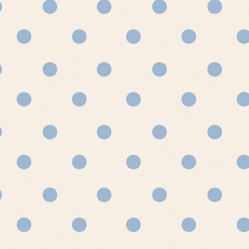 125522 - Cath Kidston - Cath Kidston Button Spot Blue Wallpaper - Decor Warehouse