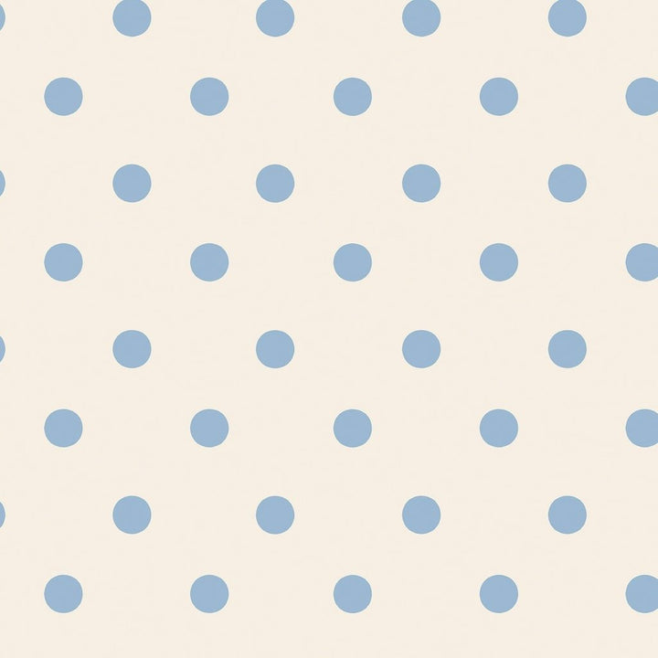 125522 - Cath Kidston - Cath Kidston Button Spot Blue Wallpaper - Decor Warehouse