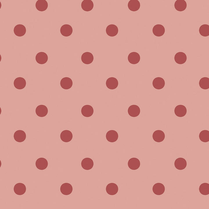 125521 - Cath Kidston - Cath Kidston Button Spot Pink & Red Wallpaper - Decor Warehouse