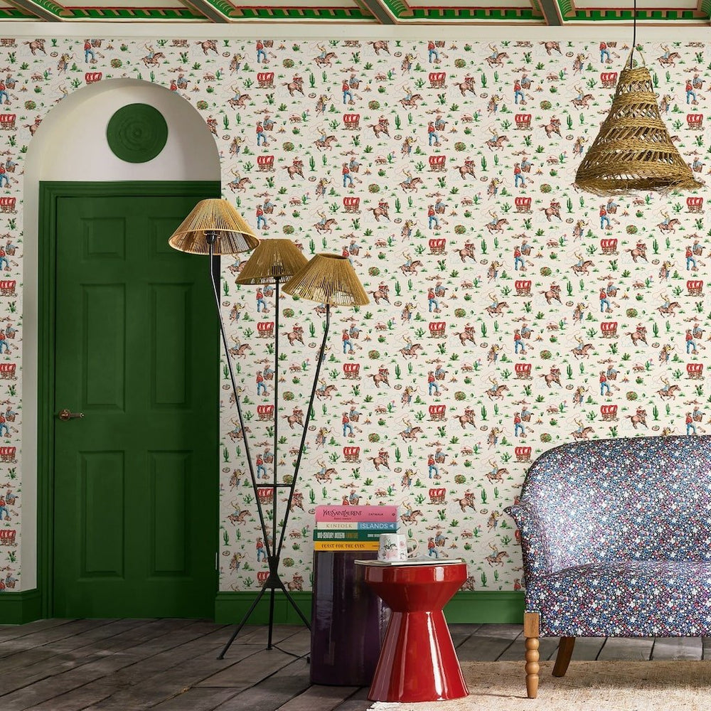 125533 - Cath Kidston - Cath Kidston Cowgirls Multi Wallpaper - Decor Warehouse