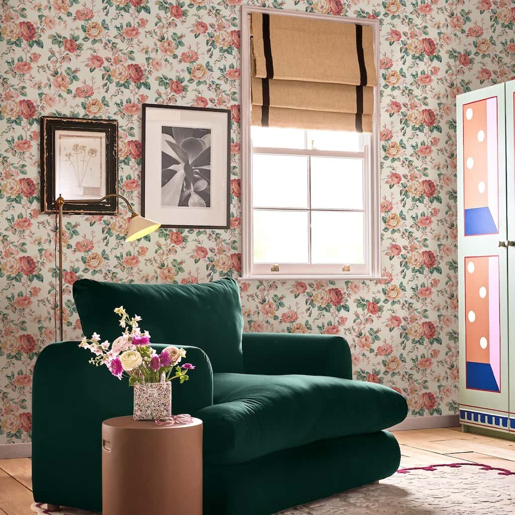 125501 - Cath Kidston - Cath Kidston Garden Rose Autumn Wallpaper - Decor Warehouse