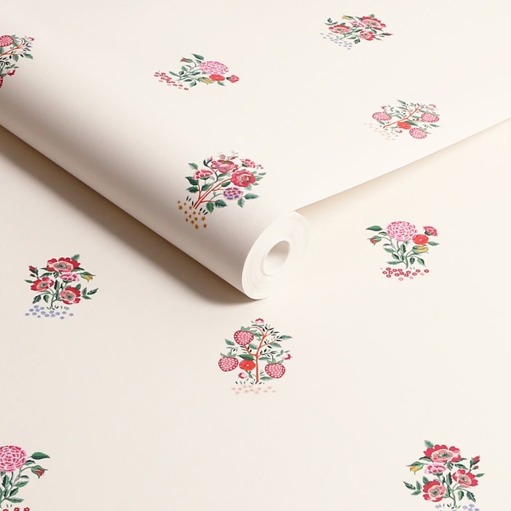 125530 - Cath Kidston - Cath Kidston Kingdom Posey Rose Wallpaper - Decor Warehouse