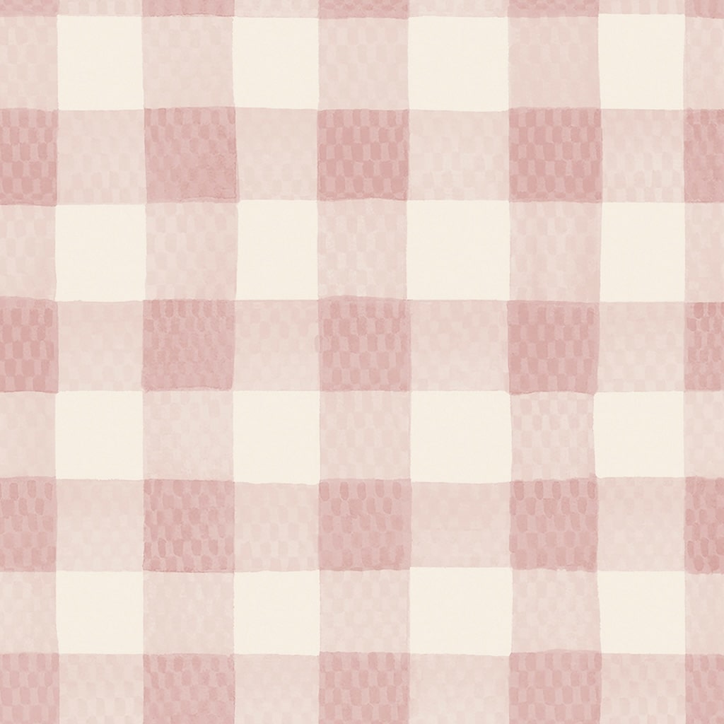 125515 - Cath Kidston - Cath Kidston Painted Gingham Pink Wallpaper - Decor Warehouse