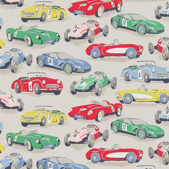 125535 - Cath Kidston - Cath Kidston Vintage Cars Multi Wallpaper - Decor Warehouse