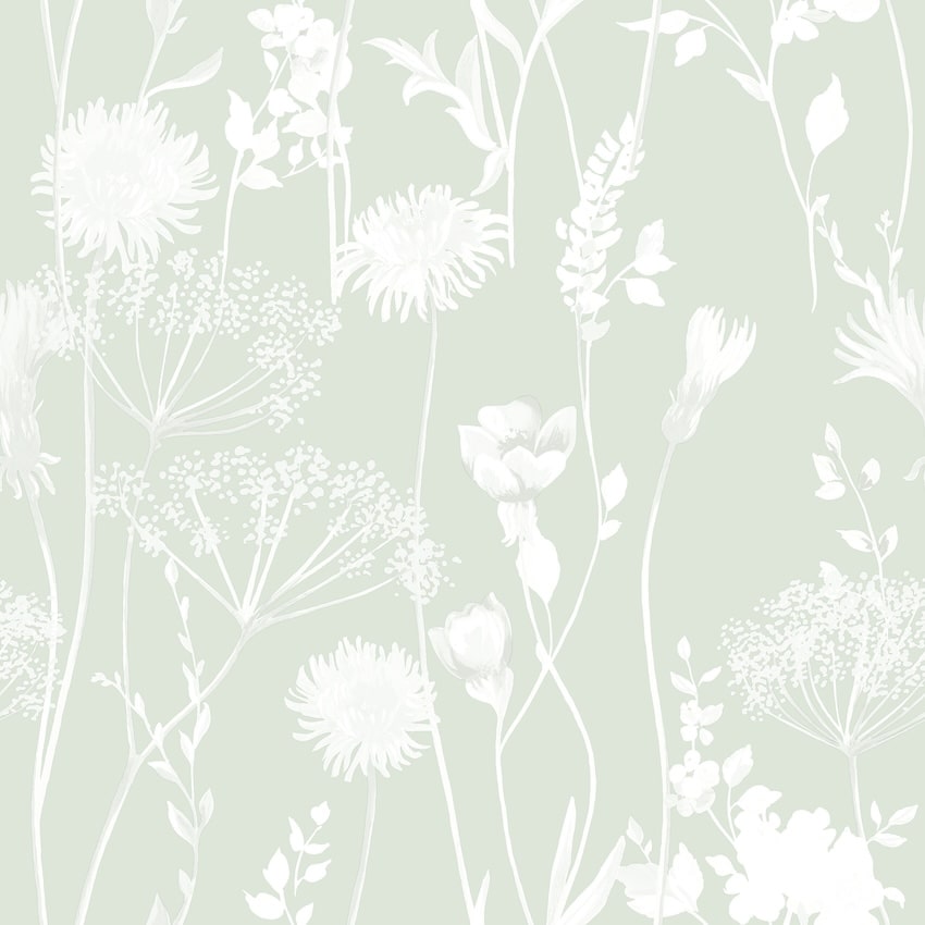 165580-Muriva-Catherine Lansfield Meadowsweet Floral Green Wallpaper-Decor Warehouse