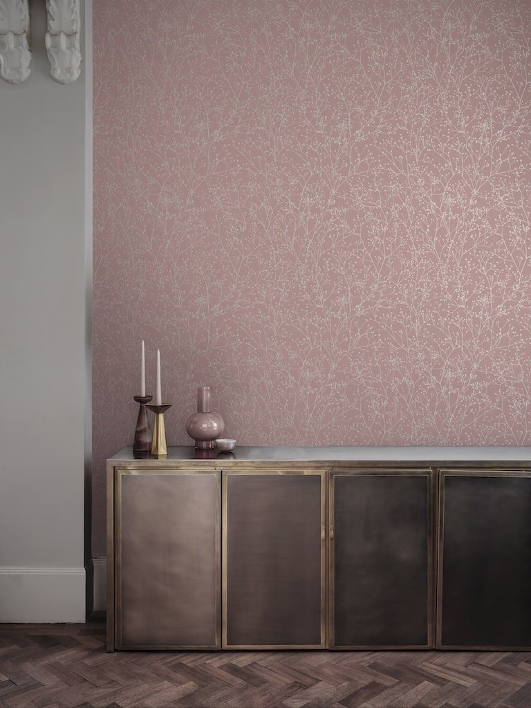 120373 - Clarissa Hulse - Clarissa Hulse Gypsophila Shell & Rose Gold Wallpaper - Decor Warehouse