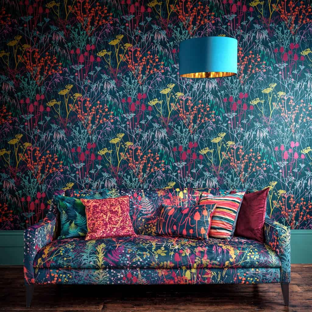 120395 - Clarissa Hulse - Clarissa Hulse Summer Border Rainbow Wallpaper - Decor Warehouse