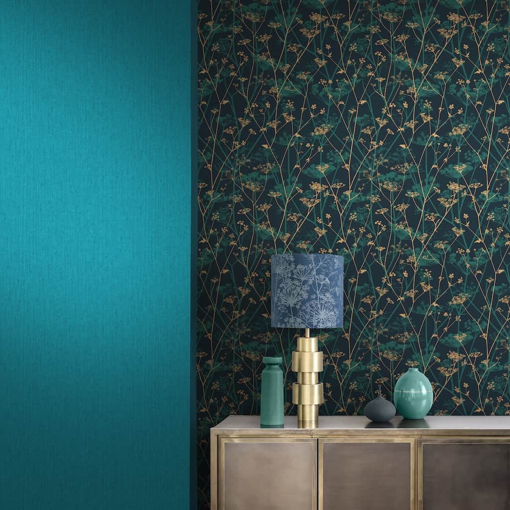 120392 - Clarissa Hulse - Clarissa Hulse Tisbury Teal Wallpaper - Decor Warehouse