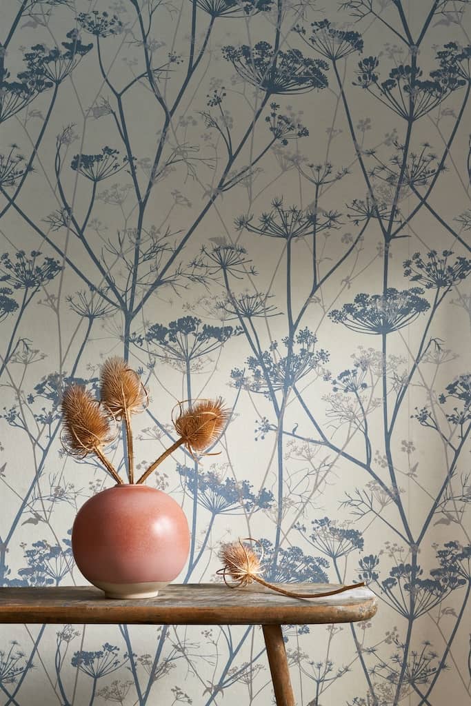 120383 - Clarissa Hulse - Clarissa Hulse Wild Chervil Dove & Silver Wallpaper - Decor Warehouse