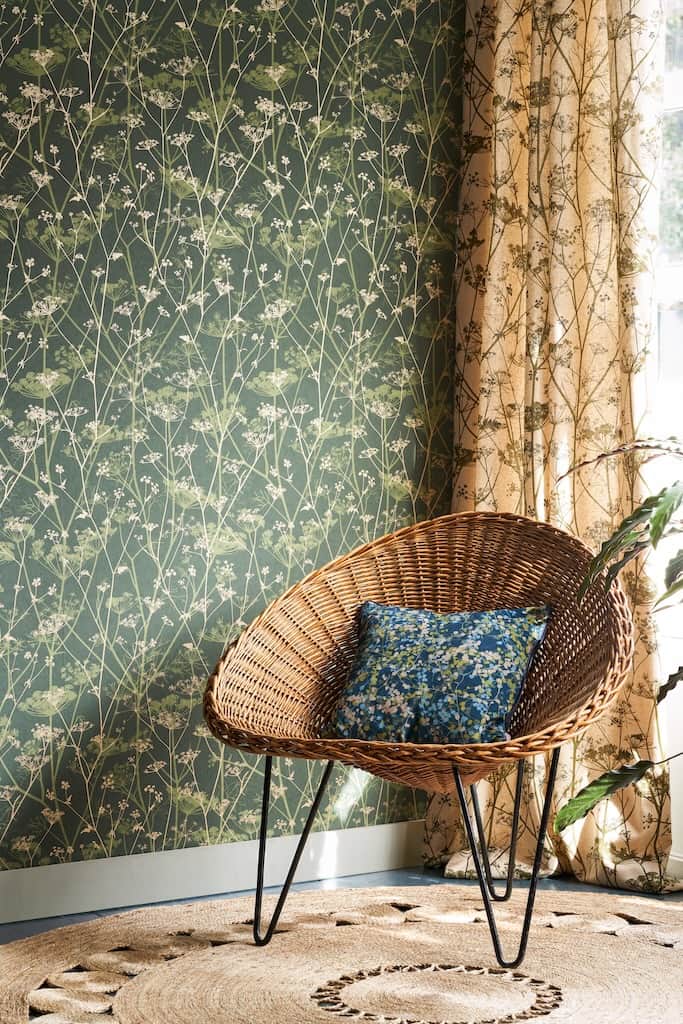 120385 - Clarissa Hulse - Clarissa Hulse Wild Chervil Sage & Gold Wallpaper - Decor Warehouse