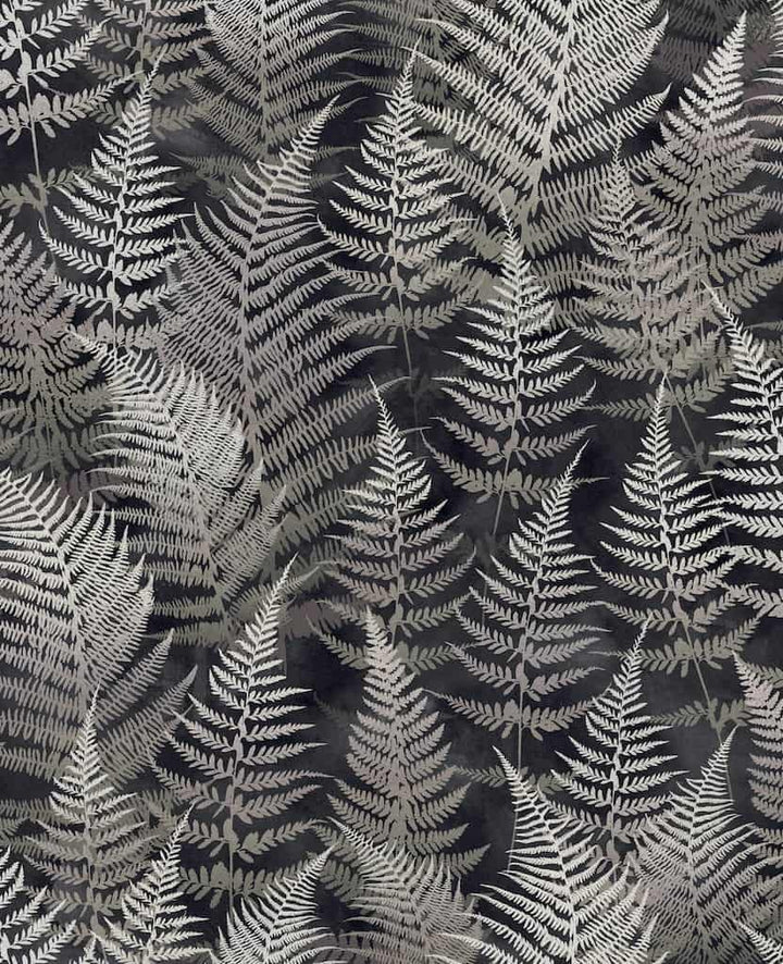 120366 - Clarissa Hulse - Clarissa Hulse Woodland Fern Charcoal Wallpaper - Decor Warehouse