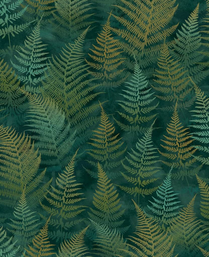 120386 - Clarissa Hulse - Clarissa Hulse Woodland Fern Emerald Wallpaper - Decor Warehouse