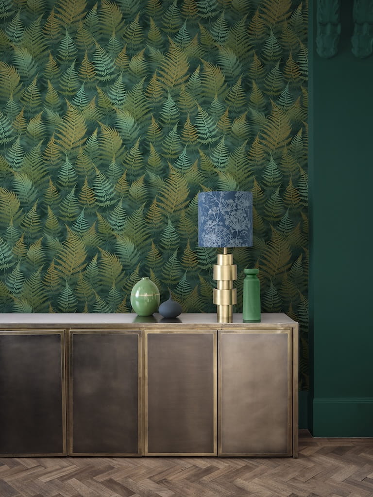 120386 - Clarissa Hulse - Clarissa Hulse Woodland Fern Emerald Wallpaper - Decor Warehouse