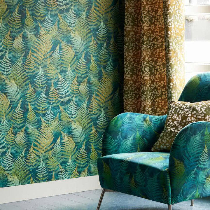 120386 - Clarissa Hulse - Clarissa Hulse Woodland Fern Emerald Wallpaper - Decor Warehouse